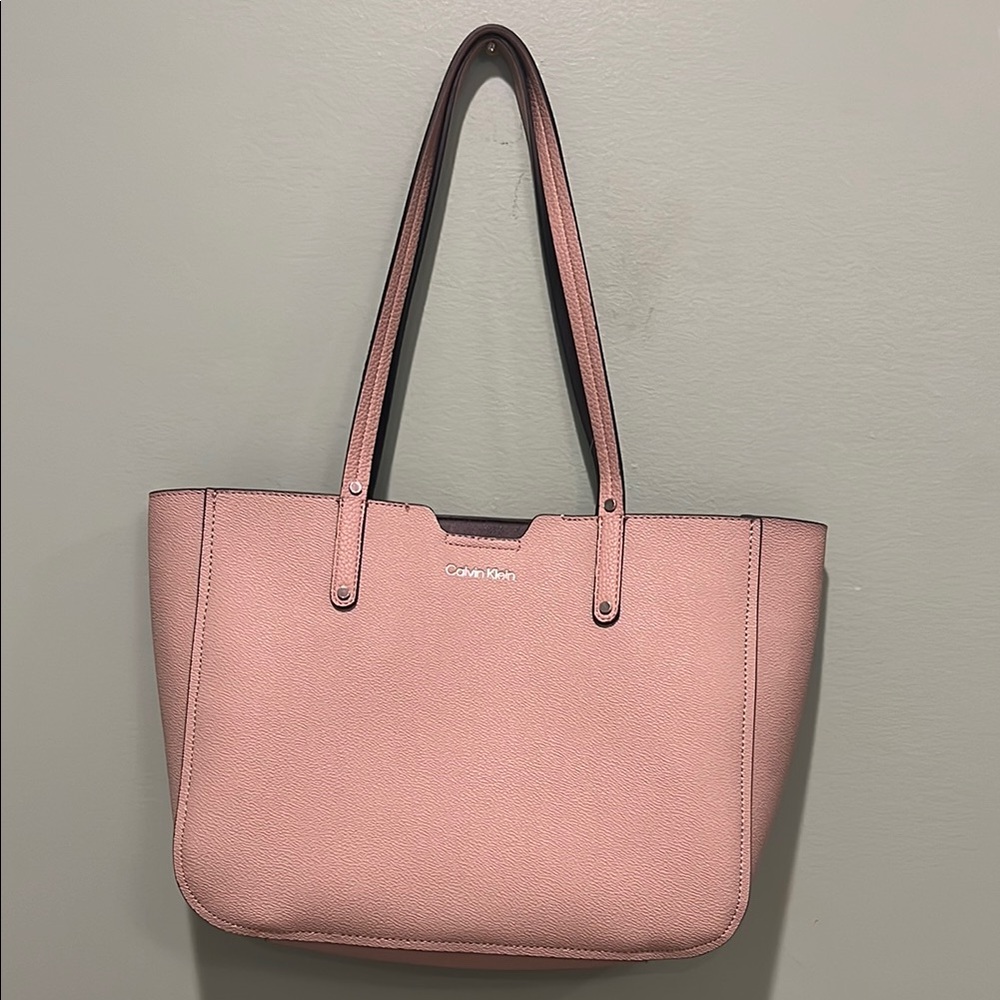 Calvin Klein Pink Tote Bag with Structured Design